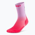 CEP men's compression socks Run Edt. Gradient Mid Cut Compression 5.0 pink/lilac fade 2