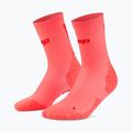 Women's socks CEP Ultralight Mid Cut 4.0 neon coral/red
