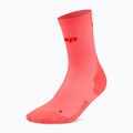 Men's compression socks CEP Ultralight Mid Cut 4.0 neon coral/red 2