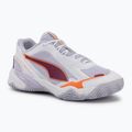 Women's handball shoes PUMA Solarstrike 4 puma white/heat fire/lilac crush berry
