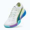 Handball shoes PUMA Eliminate Nitro SQD 4 Game On puma white/glowing red/ultra blue 10