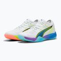 Handball shoes PUMA Eliminate Nitro SQD 4 Game On puma white/glowing red/ultra blue 11