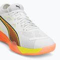 Handball shoes PUMA Eliminate Nitro SQD 4 Game On puma white/glowing red/ultra blue 7