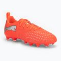 Children's football boots PUMA Future 9 Play FG/AG Jr glowing red/puma white/puma black/puma silver