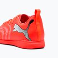 Children's football boots PUMA Future 9 Play IT Jr glowing red/puma white/puma black/puma silver 8