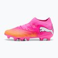 Children's football boots PUMA Future 9 Pro FG/AG Jr poison pink/puma wht/sun stream/bright aqua/puma blk