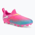 Children's football boots PUMA Future 9 Match LL FG/AG Jr poison pink/puma wht/sun stream/bright aqua/puma blk