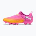 Children's football boots PUMA Future 9 Match LL FG/AG Jr poison pink/puma wht/sun stream/bright aqua/puma blk