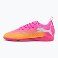 Children's football boots PUMA Future 9 Play IT Jr poison pink/puma wht/sun stream/bright aqua/puma blk