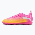 Children's football boots PUMA Future 9 Play TT poison pink/puma wht/sun stream/bright aqua/puma blk