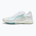 Women's handball shoes PUMA Accelerate Nitro SQD 4 Game On puma white/baltic sea blue/fresh water 8