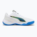 Children's handball shoes PUMA Accelerate 4 Game On Jr puma white/glowing red/ultra blue 9