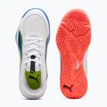 Children's handball shoes PUMA Accelerate 4 Game On Jr puma white/glowing red/ultra blue 12