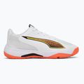 Children's handball shoes PUMA Accelerate 4 Game On Jr puma white/glowing red/ultra blue 2