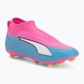 Children's football boots PUMA Ultra 6 Match+ LL FG/AG Jr poison pink/puma wht/sun stream/bright aqua/puma blk