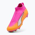 Children's football boots PUMA Ultra 6 Match+ LL FG/AG Jr poison pink/puma wht/sun stream/bright aqua/puma blk 3