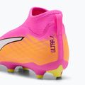 Children's football boots PUMA Ultra 6 Match+ LL FG/AG Jr poison pink/puma wht/sun stream/bright aqua/puma blk 6