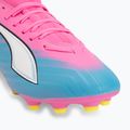 Children's football boots PUMA Ultra 6 Match FG/AG Jr poison pink/puma wht/sun stream/bright aqua/puma blk 7