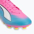 Children's football boots PUMA Ultra 6 Play FG/AG Jr poison pink/puma wht/sun stream/bright aqua/puma blk 7