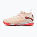 Children's football boots PUMA Future 9 Match TT+ Mid Jr sugared almond/puma white/ultra red/puma black
