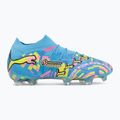 Football boots PUMA Future 9 Ultimate Advanced Level FG puma white/blue glimmer/pink glimmer/yellow alert 2