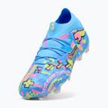 Football boots PUMA Future 9 Ultimate Advanced Level FG puma white/blue glimmer/pink glimmer/yellow alert 4