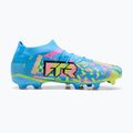 Football boots PUMA Future 9 Match Advanced Level FG/AG puma white/blue glimmer/pink glimmer/yellow alert 2