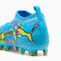 Children's football boots PUMA Future 9 Match Advanced Level FG/AG Jr puma white/blue glimmer/pink glimmer/yellow alert 6