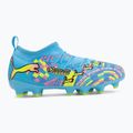 Children's football boots PUMA Future 9 Match Advanced Level FG/AG Jr puma white/blue glimmer/pink glimmer/yellow alert 2