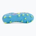 Children's football boots PUMA Future 9 Match Advanced Level FG/AG Jr puma white/blue glimmer/pink glimmer/yellow alert 4