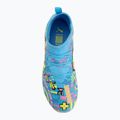 Children's football boots PUMA Future 9 Match Advanced Level FG/AG Jr puma white/blue glimmer/pink glimmer/yellow alert 5