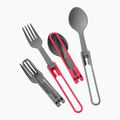 MSR Folding Utensils Spoon & Fork 4 red/ grey cutlery set