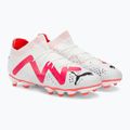 PUMA Future Pro FG/AG Jr children's football boots puma white/puma black/fire orchid 4