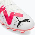 PUMA Future Pro FG/AG Jr children's football boots puma white/puma black/fire orchid 7