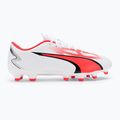 Men's football boots PUMA Ultra Play FG/AG puma white/puma black/fire orchid 2