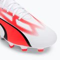 Men's football boots PUMA Ultra Play FG/AG puma white/puma black/fire orchid 7