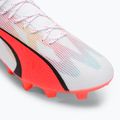 Men's football boots PUMA Ultra Pro FG/AG puma white/puma black/fire orchid 7