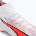 Men's football boots PUMA Ultra Pro FG/AG puma white/puma black/fire orchid 8