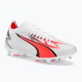 Men's PUMA Ultra Match MXSG football boots puma white/puma black/fire orchid