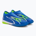 PUMA Ultra Match LL IT + Mid Jr children's football boots ultra blue/puma white/pro green 4