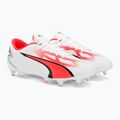 Men's PUMA Ultra Play MXSG football boots puma white/puma black/fire orchid 4