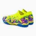 PUMA Future Match Energy TT + Mid Jr children's football boots ultra blue/yellow alert/luminous pink 3