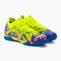 PUMA Future Match Energy TT + Mid Jr children's football boots ultra blue/yellow alert/luminous pink 4
