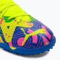 PUMA Future Match Energy TT + Mid Jr children's football boots ultra blue/yellow alert/luminous pink 7