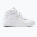 PUMA Carina 2.0 Mid Fur children's shoes puma white/sedate gray 2