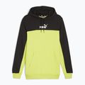 Men's sweatshirt PUMA ESS+ Block Hoodie TR puma black/lime sheen 5