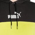 Men's sweatshirt PUMA ESS+ Block Hoodie TR puma black/lime sheen 3