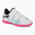 PUMA Future 7 Play IT V children's football boots puma white/puma black/poison pink