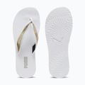 Women's PUMA Sandy Flip Metallic Shine flip flops puma white/puma gold 5