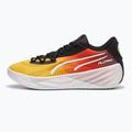 PUMA All-Pro Nitro Showtime yellow sizzle/purple glimmer men's basketball shoes 9